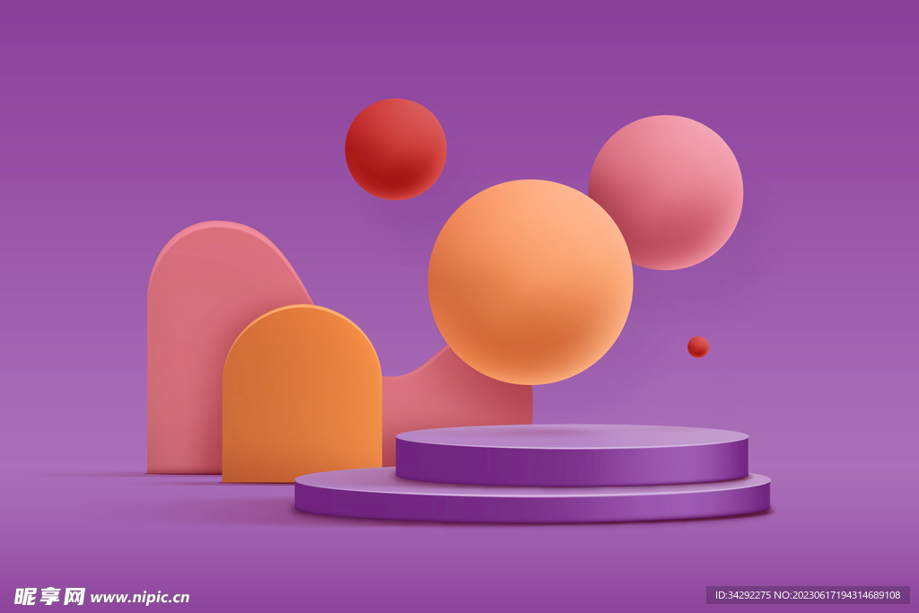 电商立体展台背景