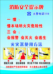 消防安全提示牌