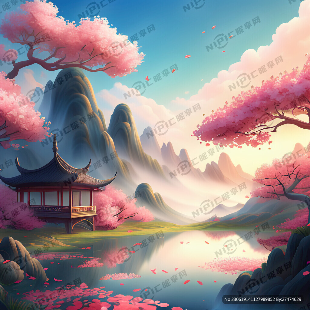 游戏梦幻唯美新中式风景 超高清