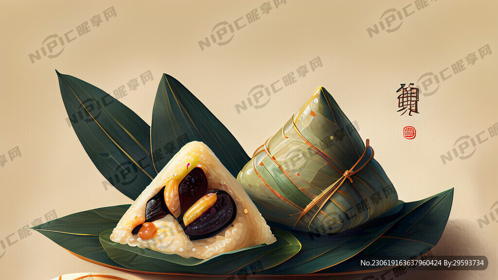 粽子创意插画端午节传统美食