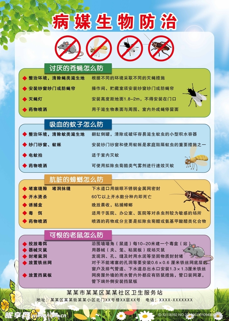 病媒生物防治宣传卡