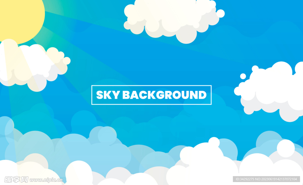 卡通天空背景