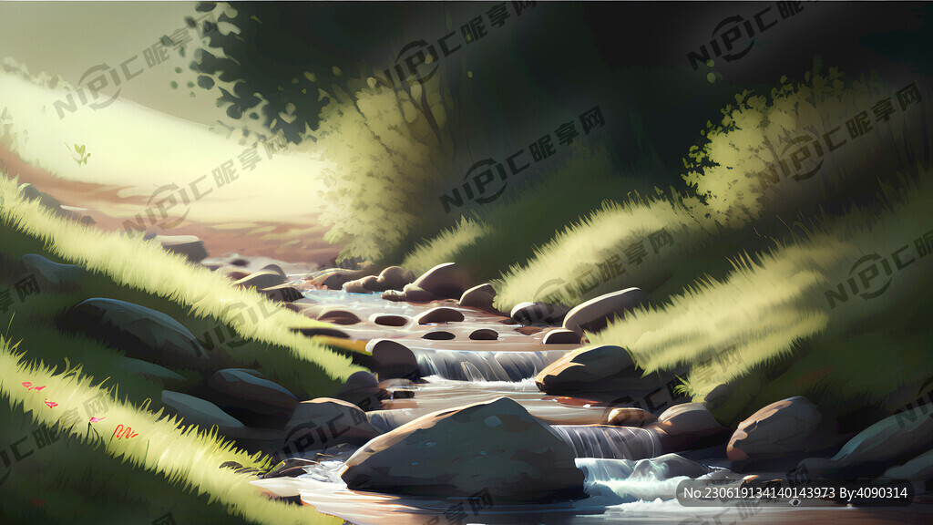 小溪流水