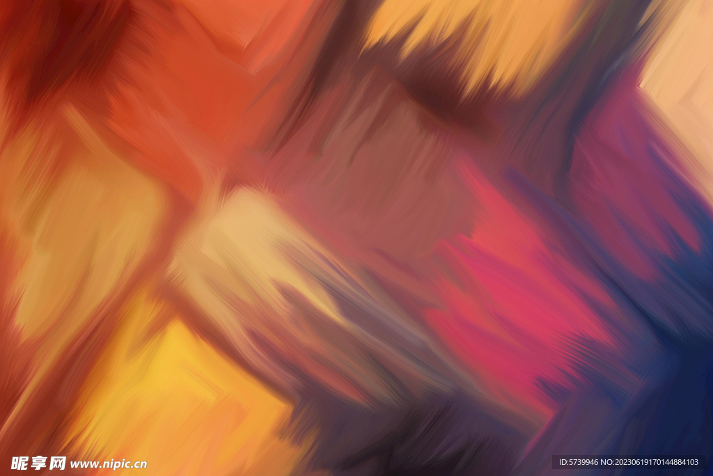  潮流扎染彩色油画数码印花纹理