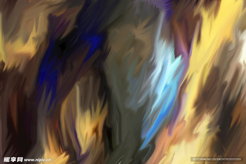  潮流扎染彩色油画数码印花纹理