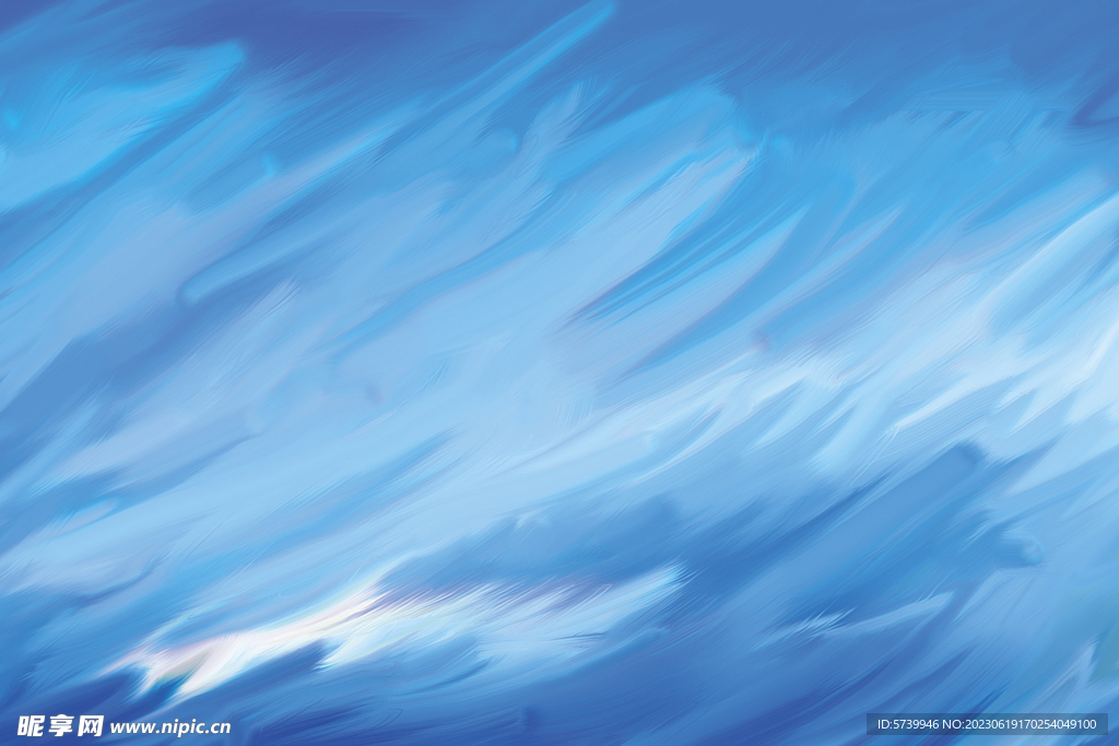 蓝色油画服装数码印花背景纹理