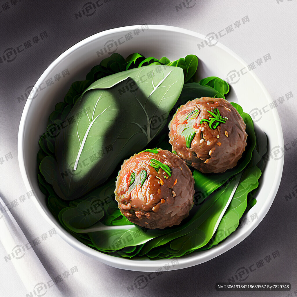 一个白色的碗 碗里有一叶青菜