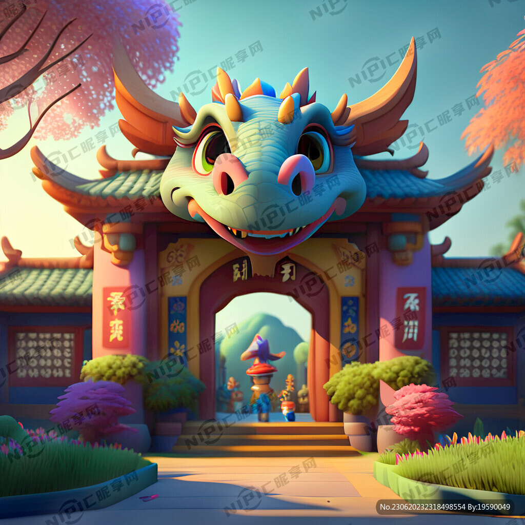 中国龙 幼儿园 皮克斯动画风格