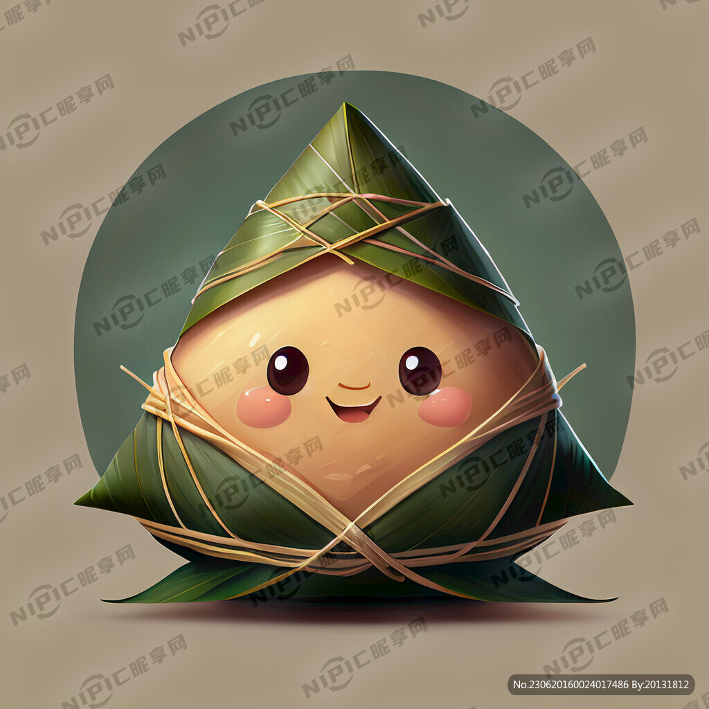 卡通粽子 粽叶包裹 能用作头像