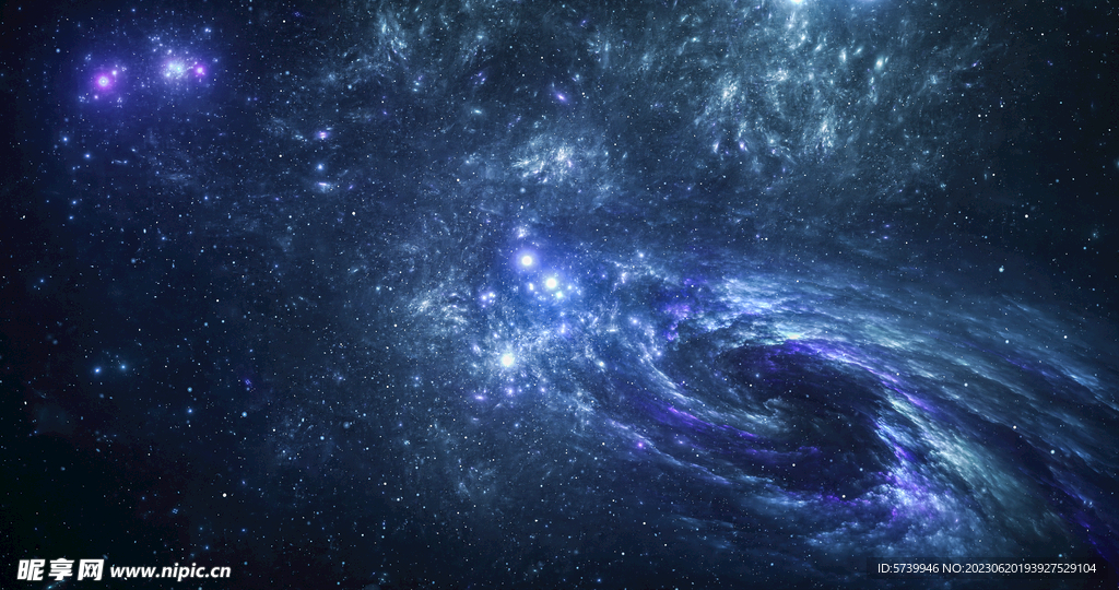蓝色宇宙星空图片素材