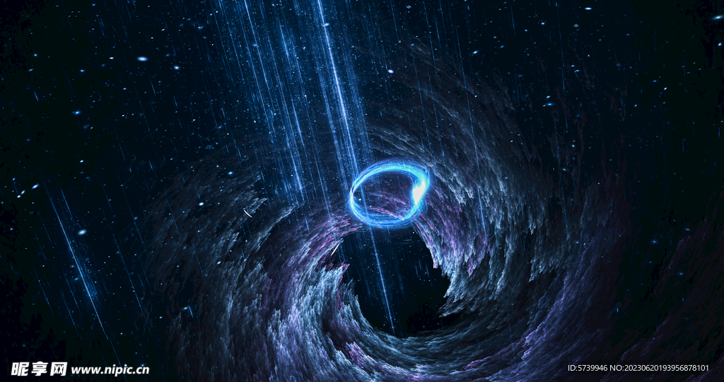 蓝色宇宙星空图片素材