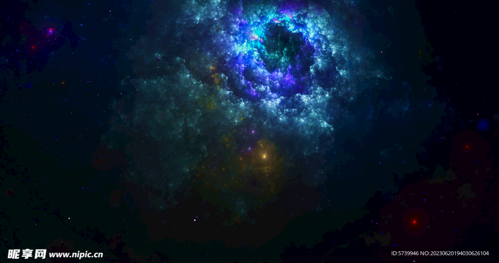 蓝色宇宙星空图片素材