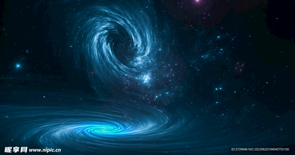 蓝色宇宙星空图片素材