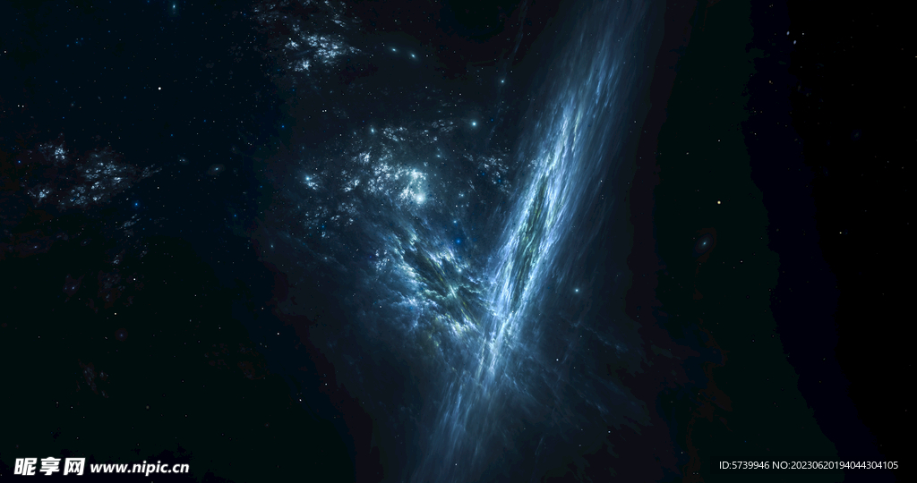 蓝色宇宙星空图片素材