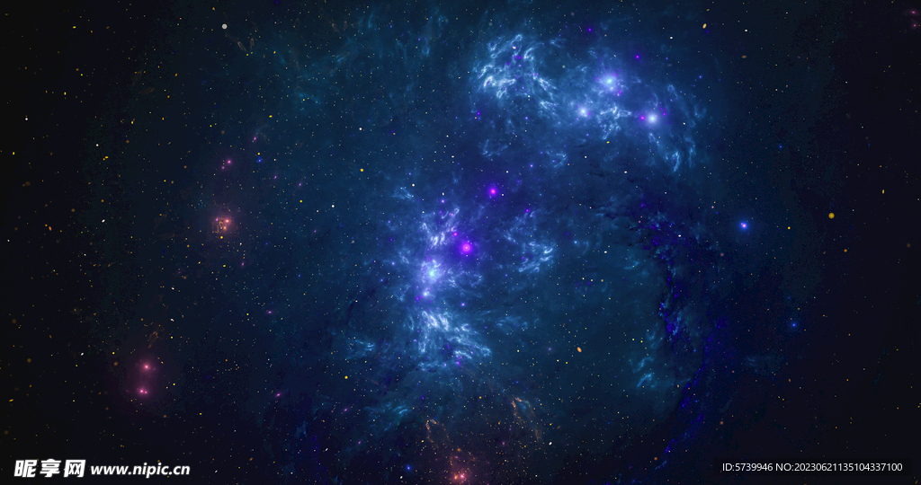蓝色宇宙星空图片素材