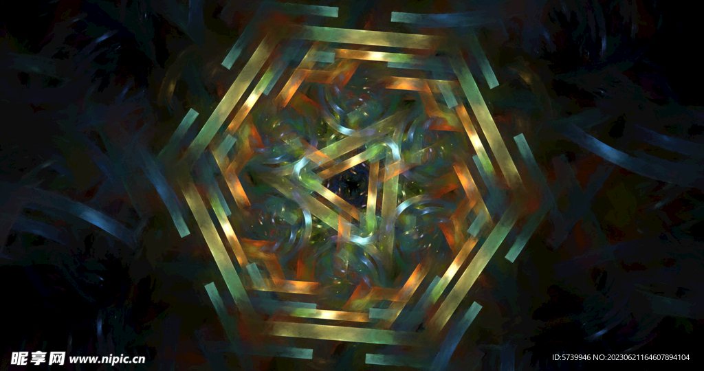 炫酷光影粒子晚会舞台背景图