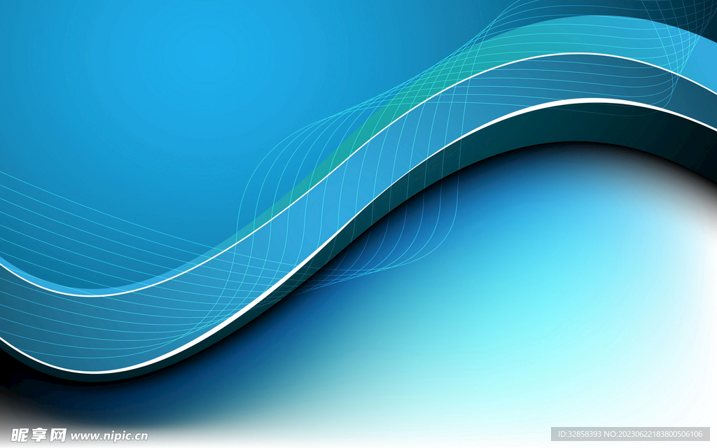 蓝色抽象科技线条背景