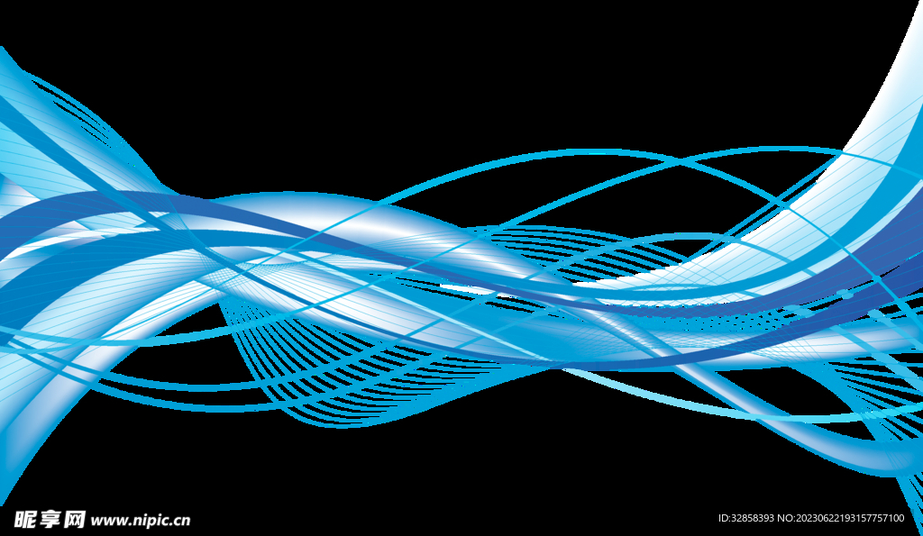 蓝色抽象科技线条背景