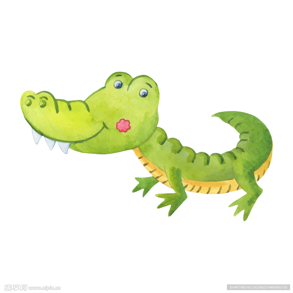 手绘鳄鱼