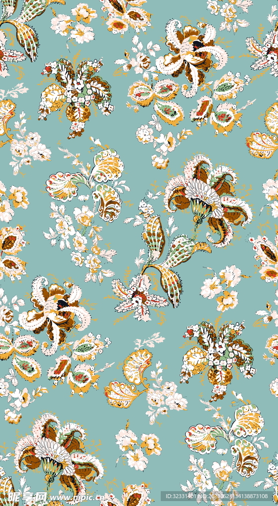 手绘素材腰果花