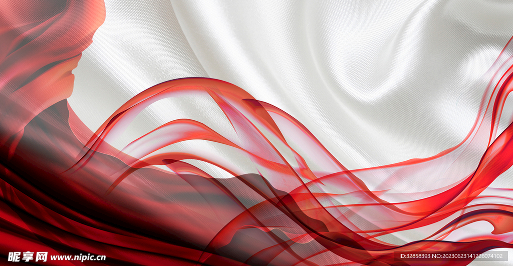 红色抽象科技线条背景