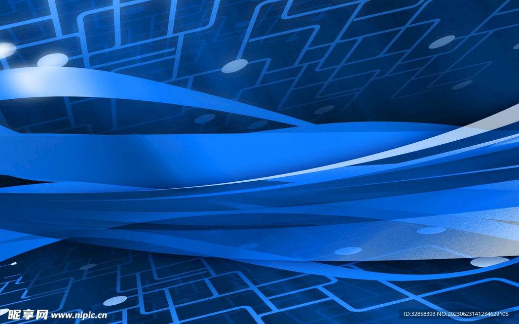 蓝色抽象科技线条背景