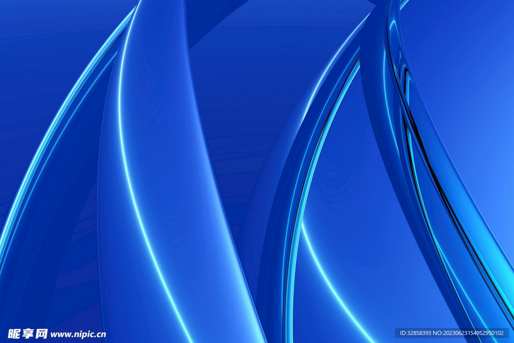蓝色抽象科技线条背景