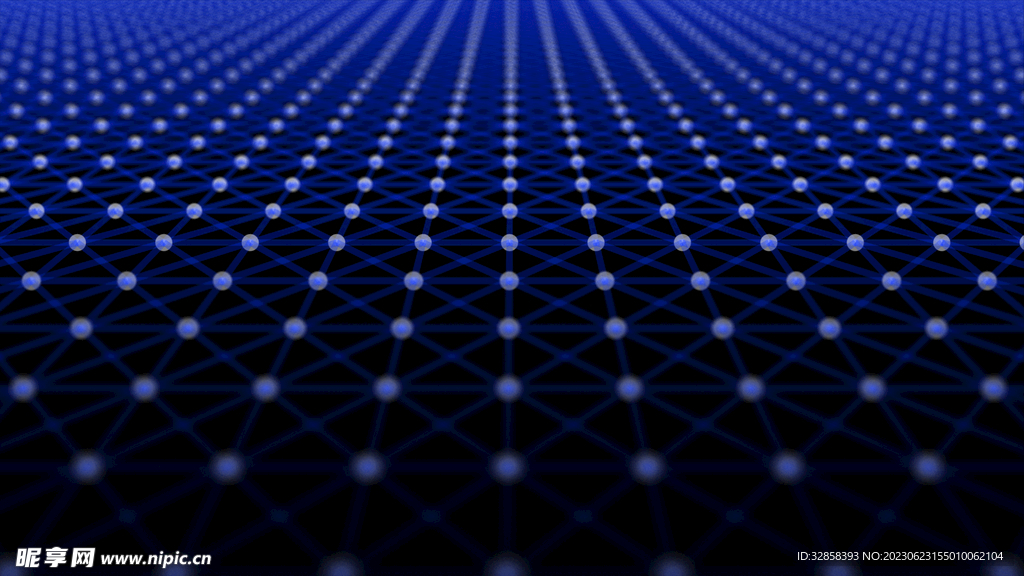 蓝色延伸发光几何球形抽象背景