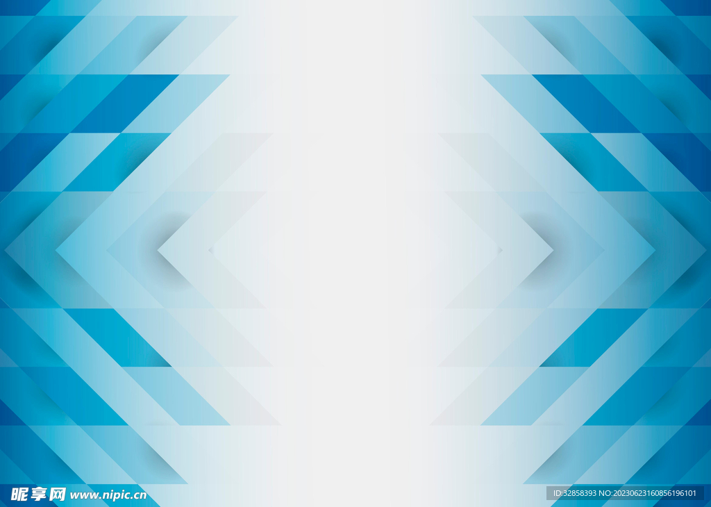 蓝色发光几何抽象科技线条背景