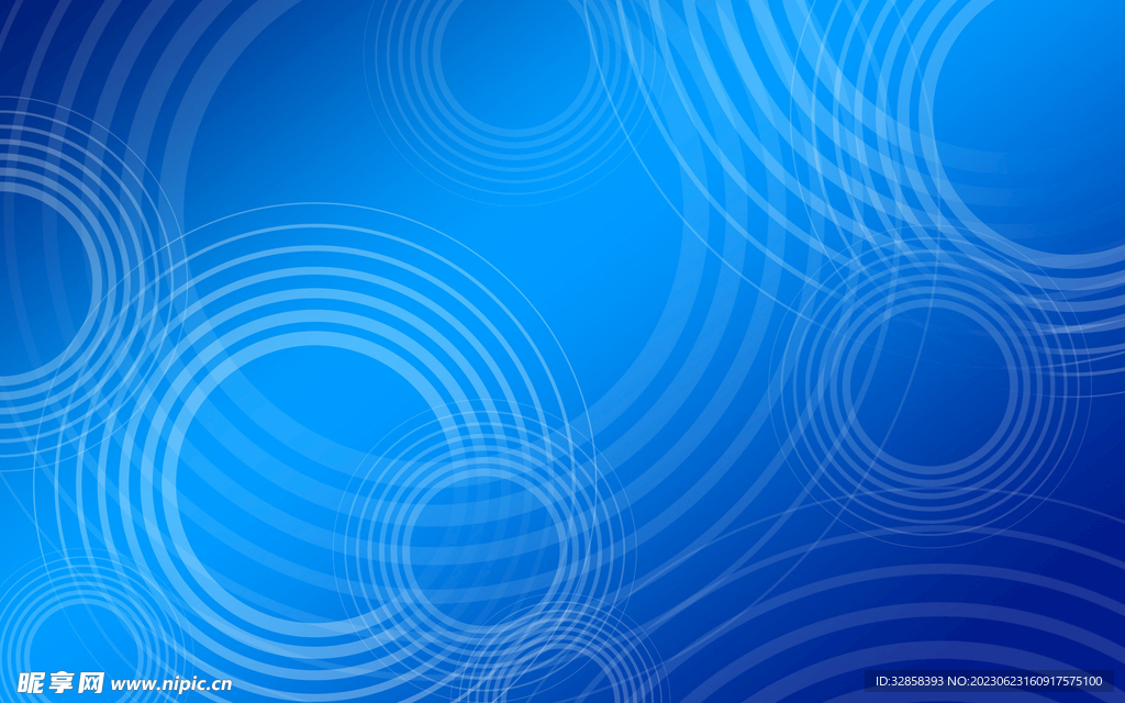 蓝色圆圈抽象科技线条背景