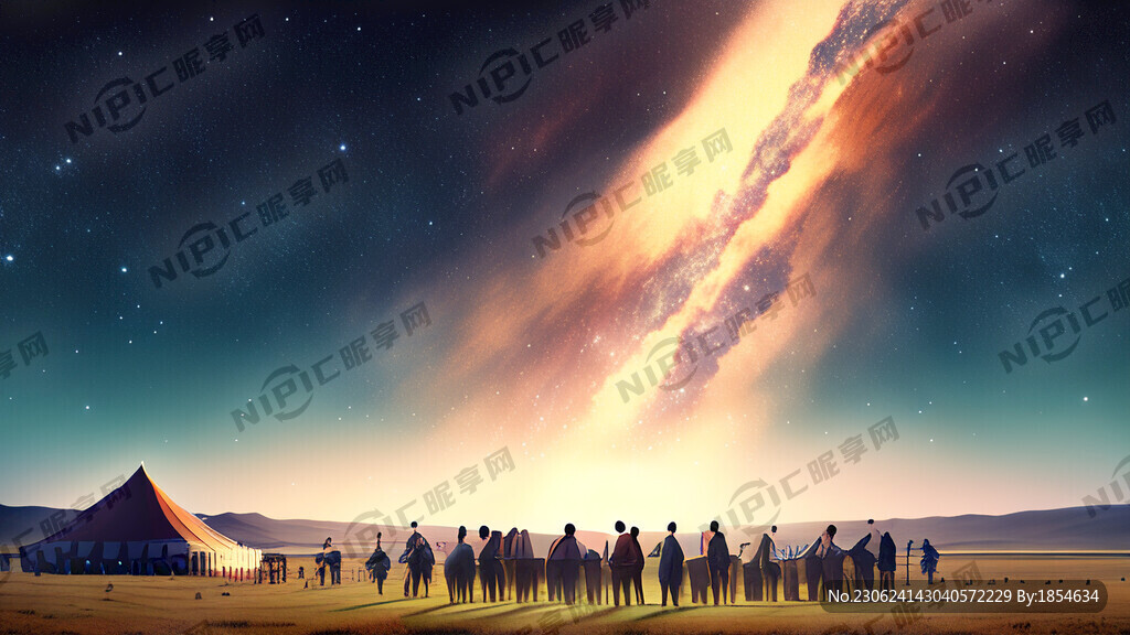 草原星空下的音乐会