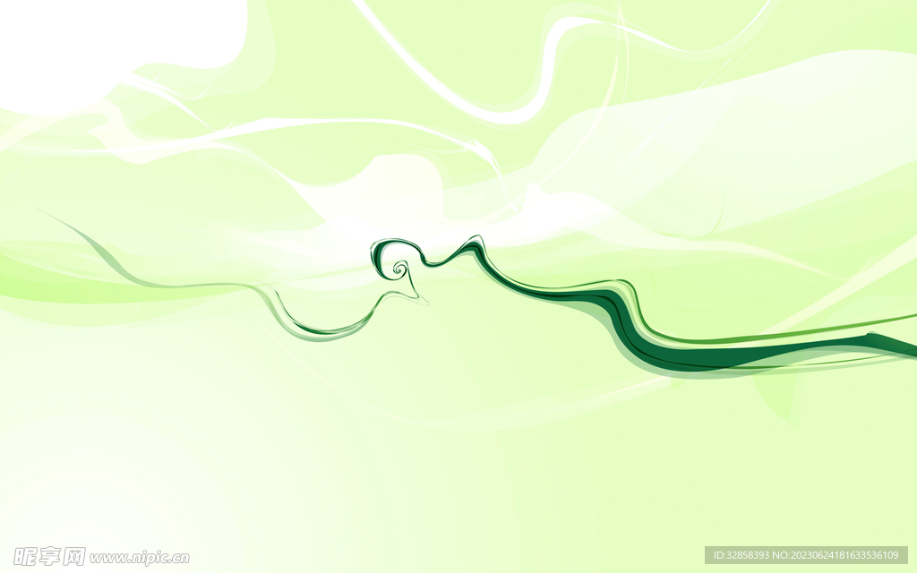 绿色抽象科技线条背景