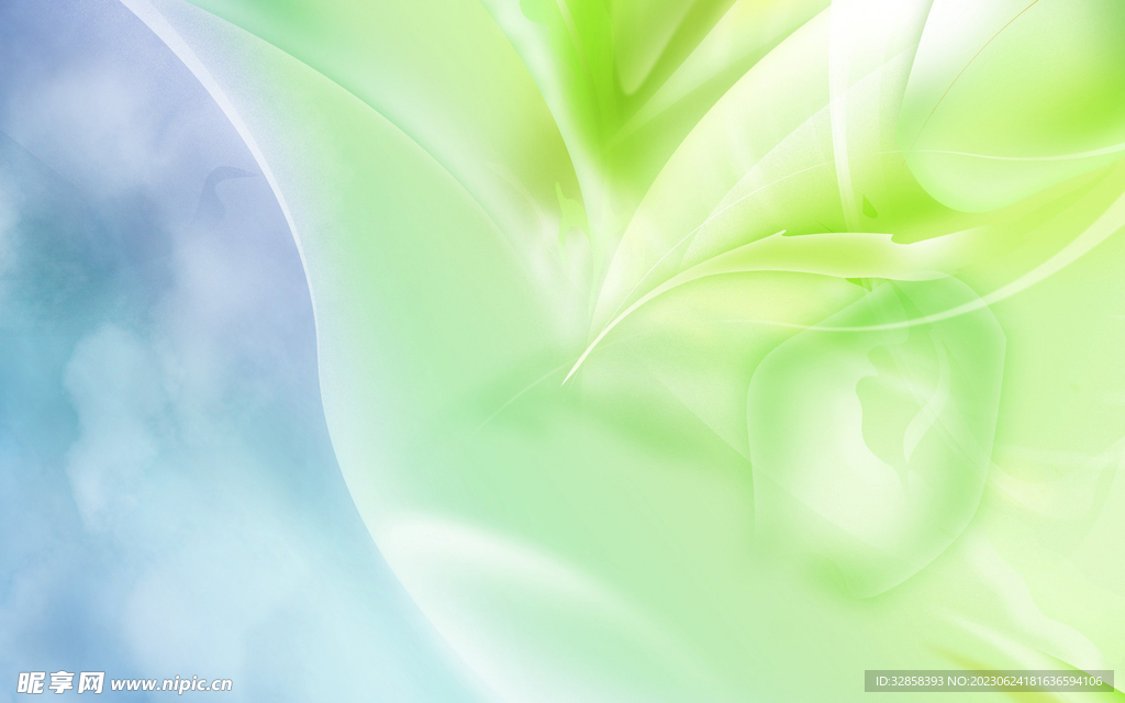 绿色抽象科技线条背景