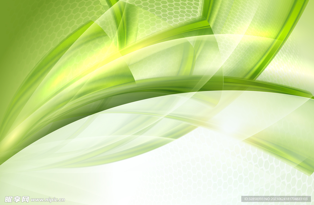 绿色抽象科技线条背景