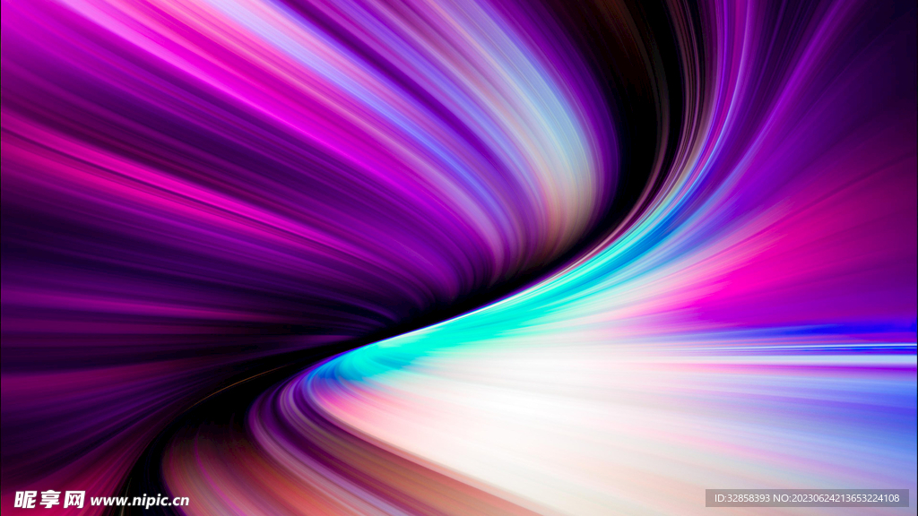 彩色抽象拉丝3D立体流体渐变