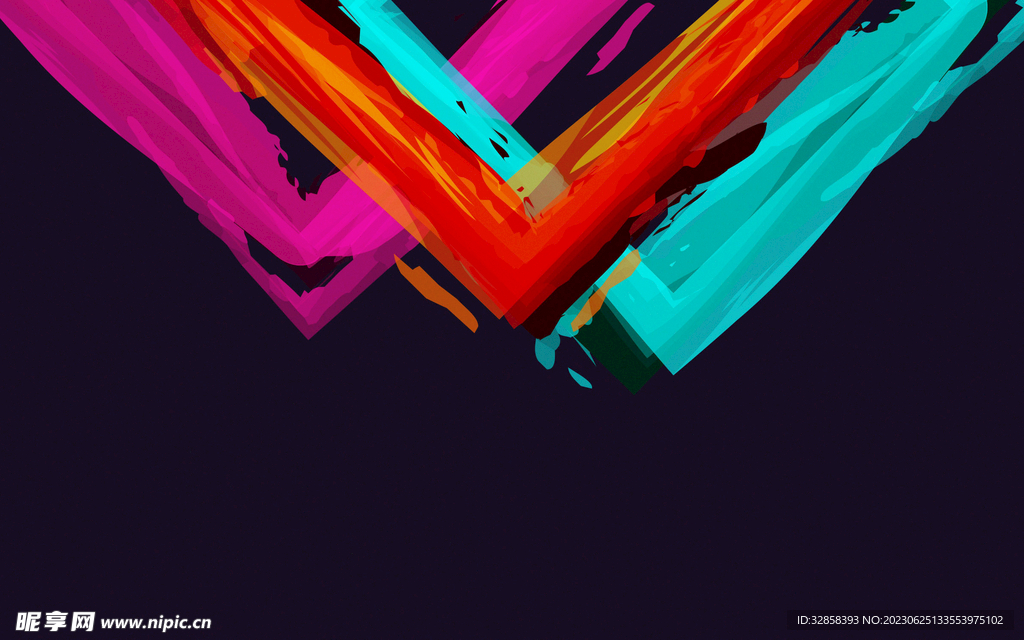 复古彩色抽象科技线条背景