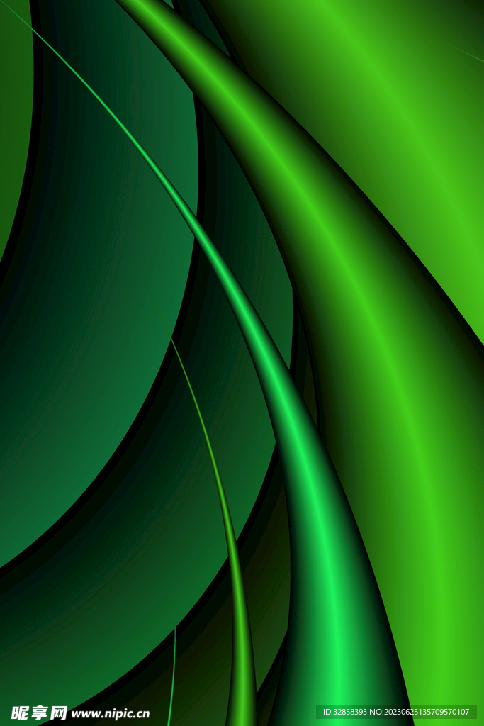 绿色抽象科技线条背景