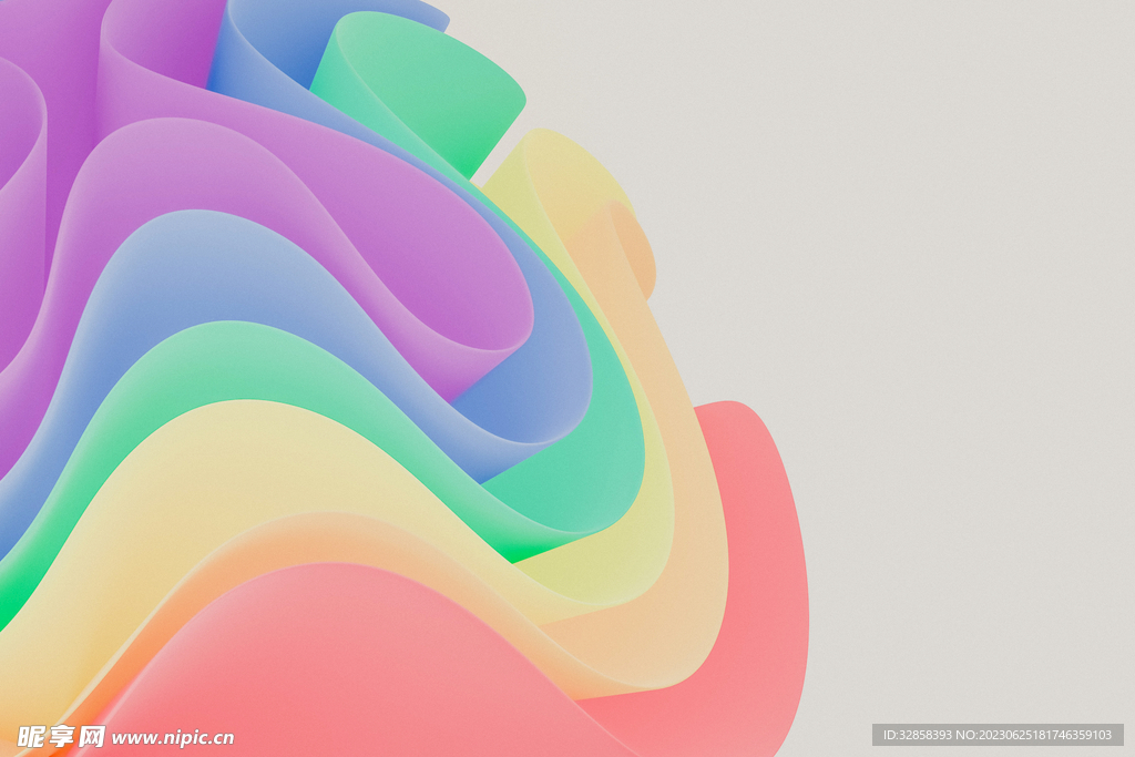 彩色磨抽象拉丝3D立体流体渐变