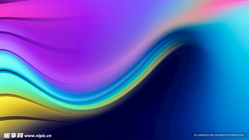 紫色3d流体渐变科技线条背景