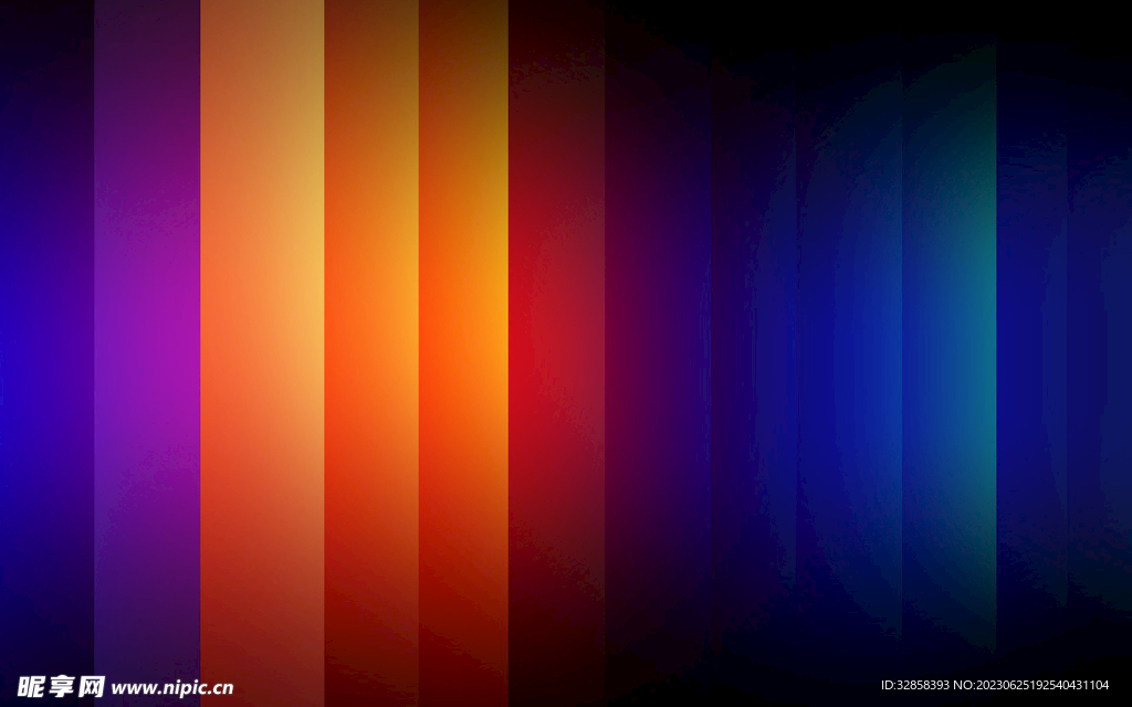 彩色发光光线抽象科技线条背景