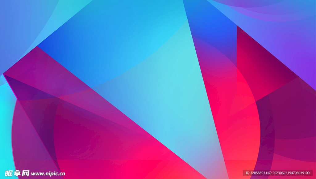 红色发光几何抽象科技线条背景