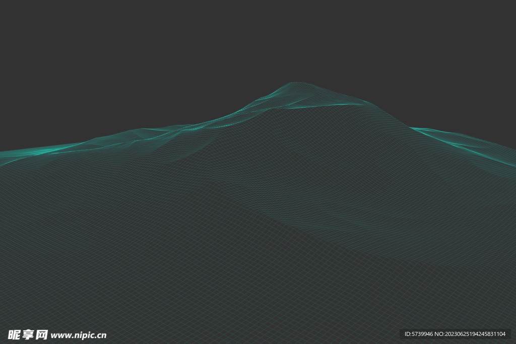 科技感线描山脉山峰