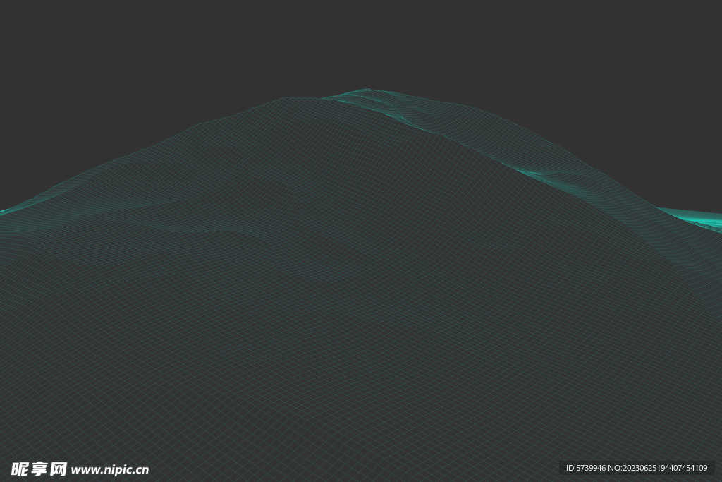 科技感线描山脉山峰