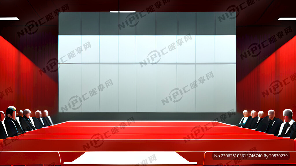 红色 大气 高档 会议背景