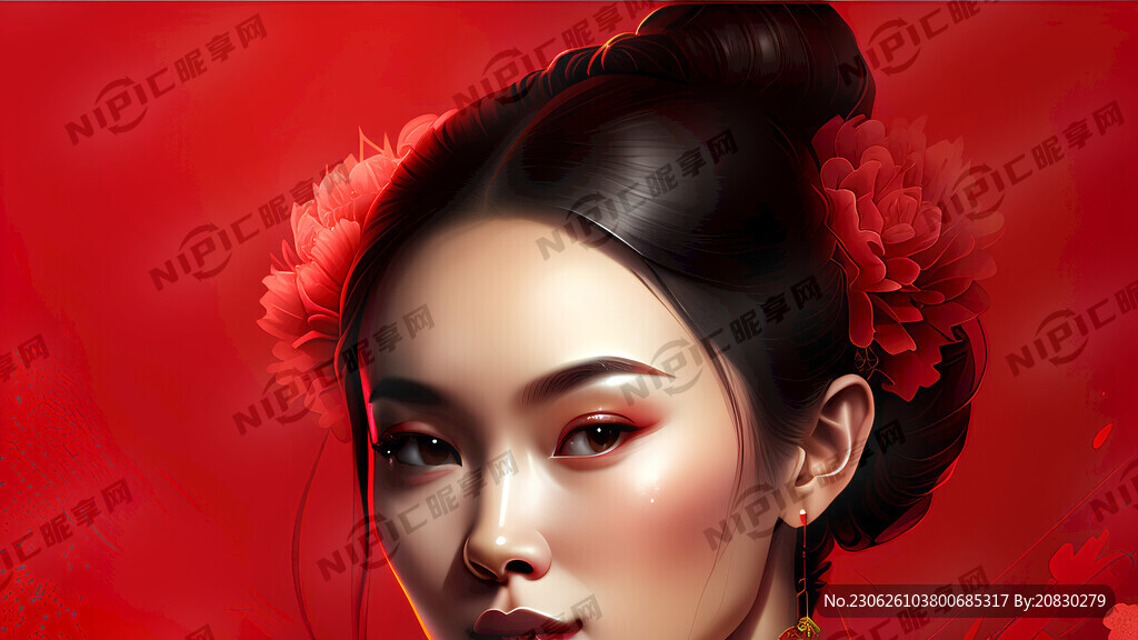 红色背景 大气 高档