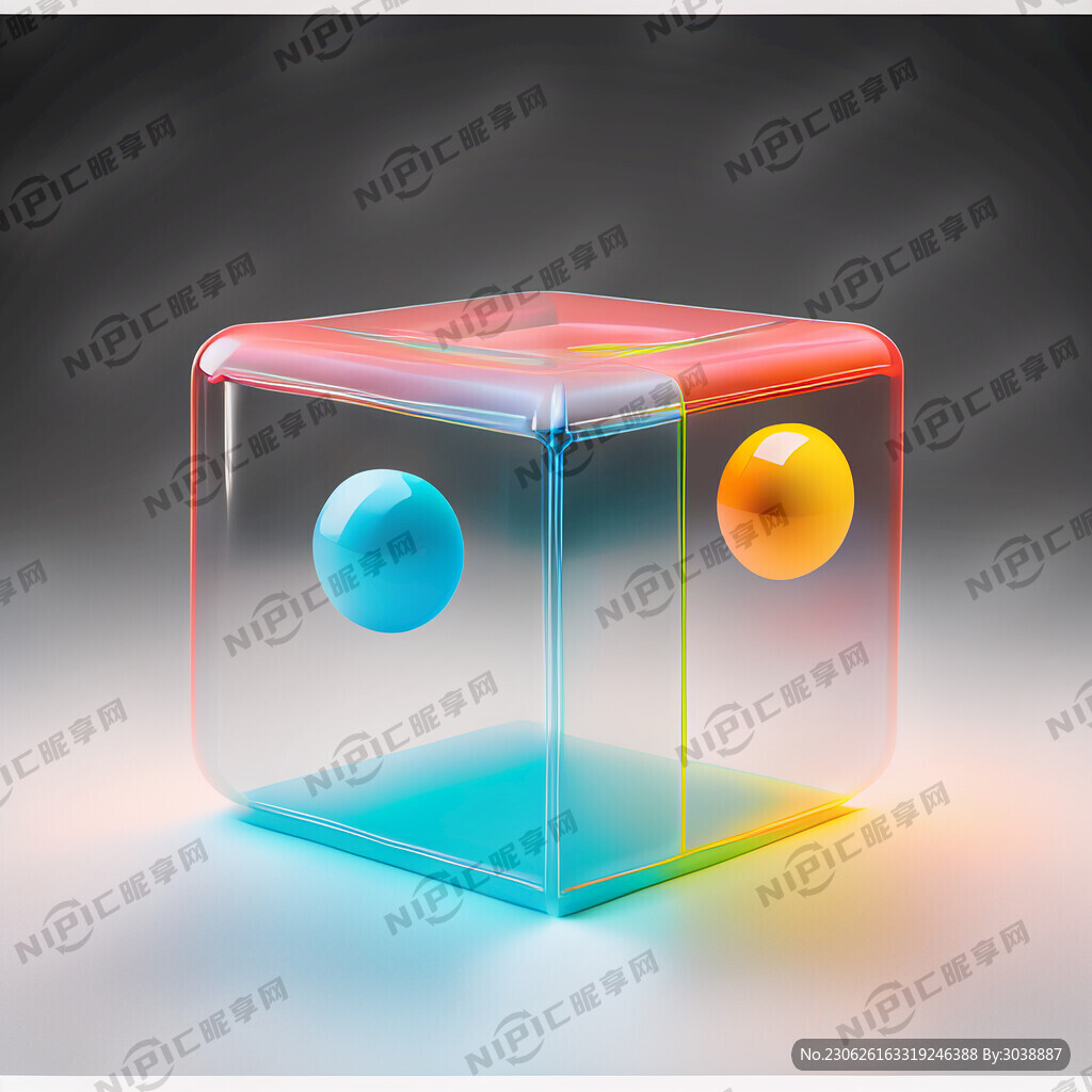 半透明方形设计 透明塑料 浅色