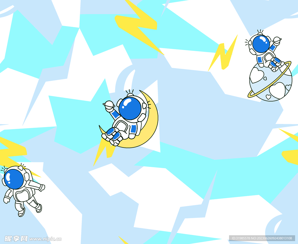 宇航员几何迷彩