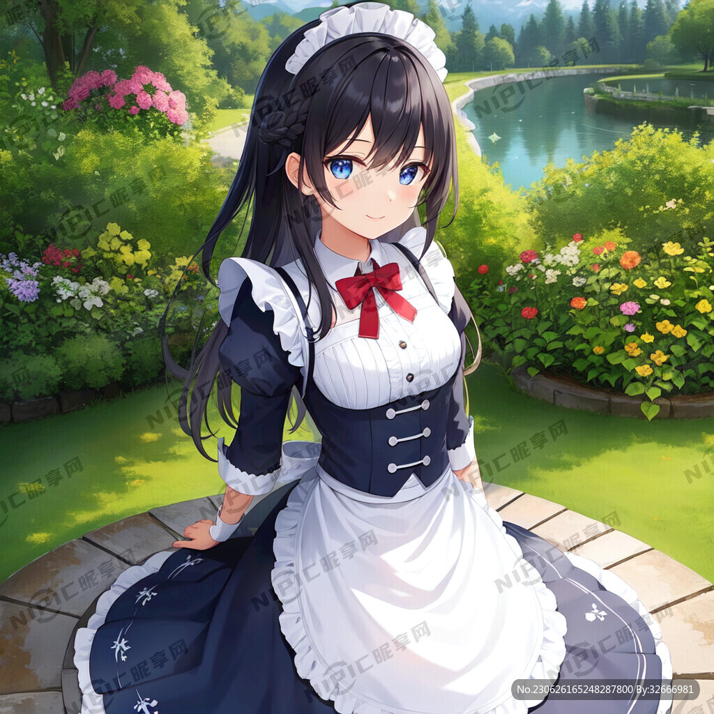 女仆 头像 开心 可爱