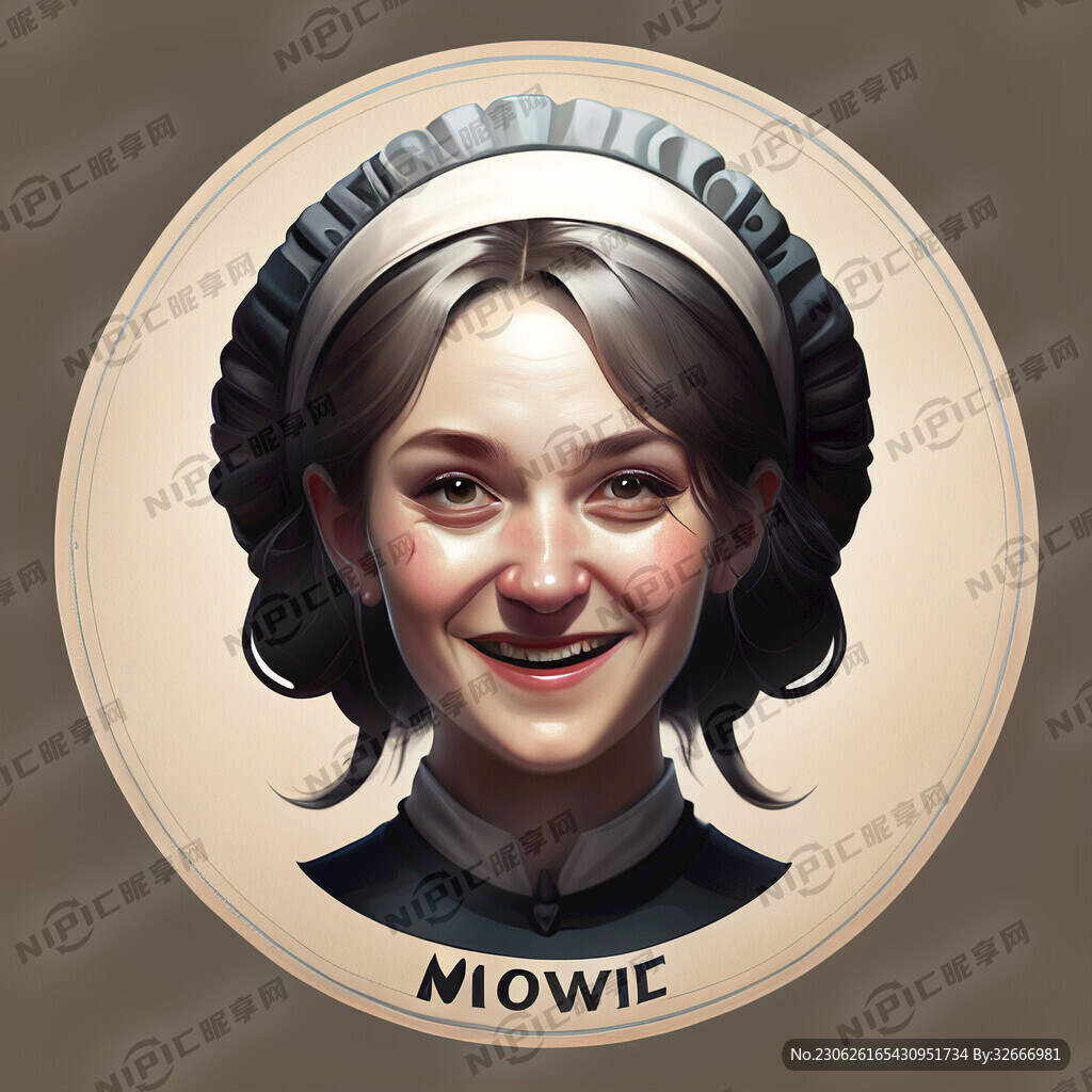 女仆标志 头像 开心