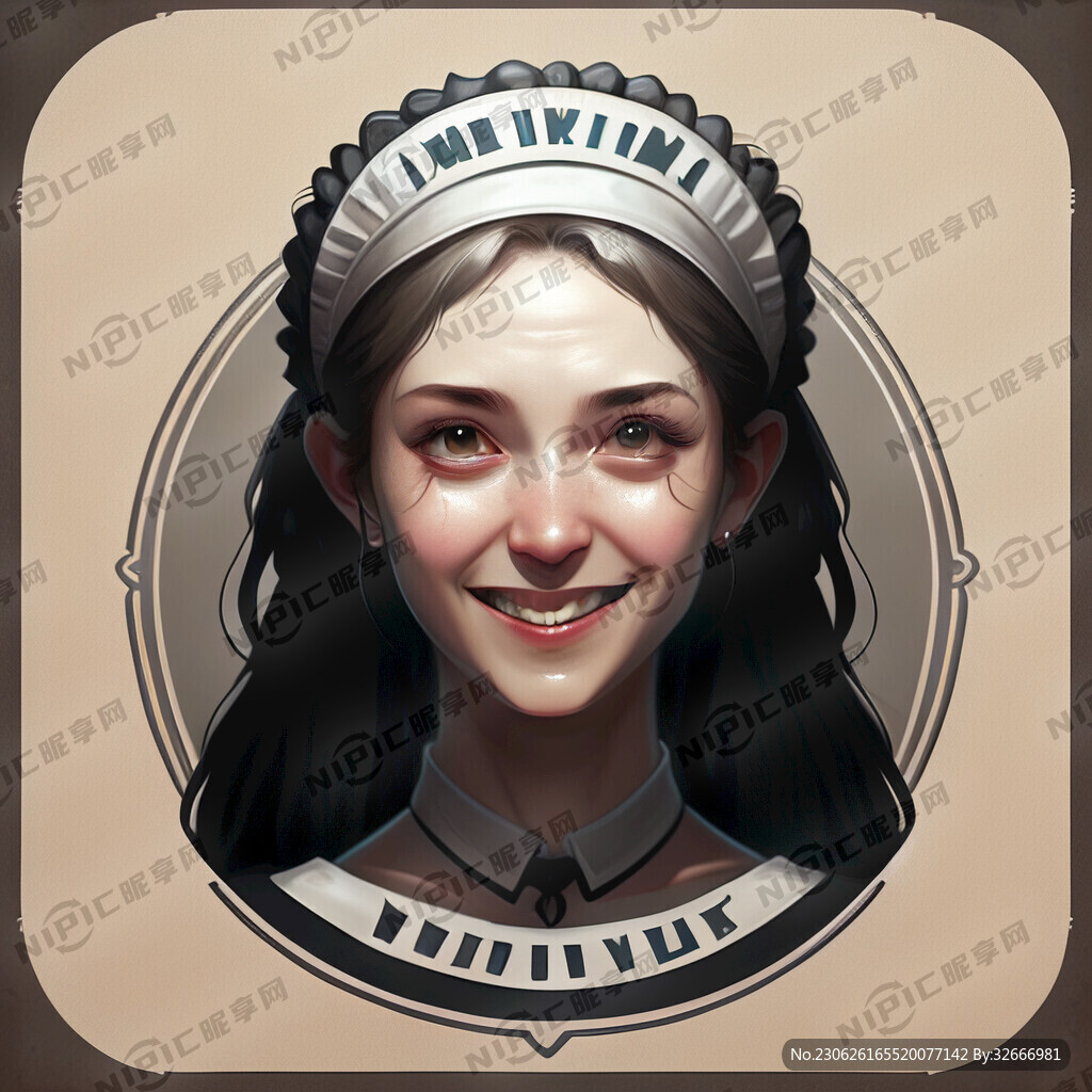 女仆标志 头像 开心 二次元